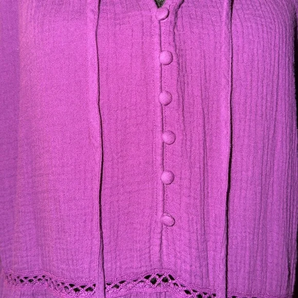 Johnny Was, Calme like new, cotton Purple Gauze Tiered Dress, size xl ๐๐ - Picture 14 of 14